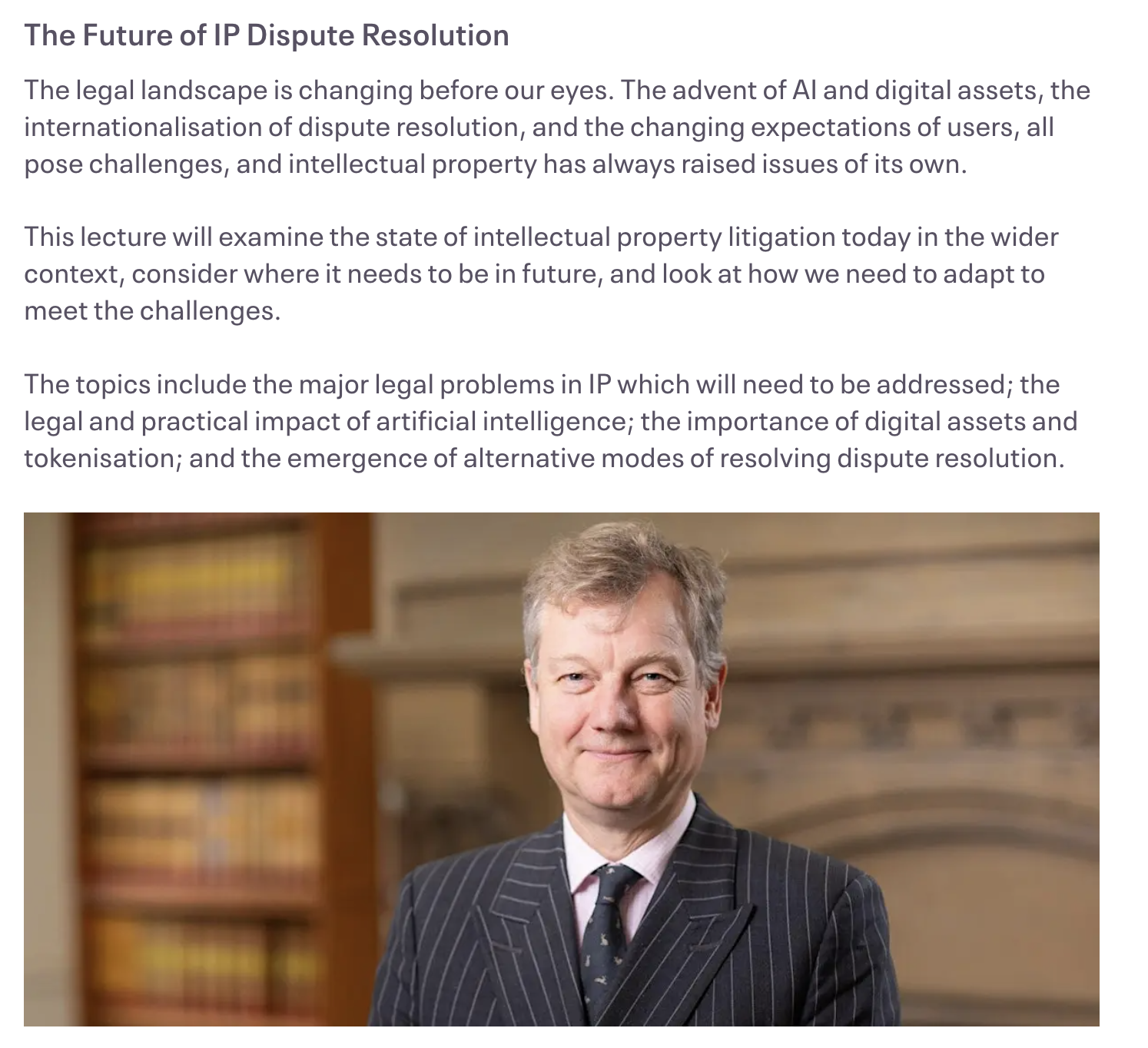 The Future of IP Dispute Resolution